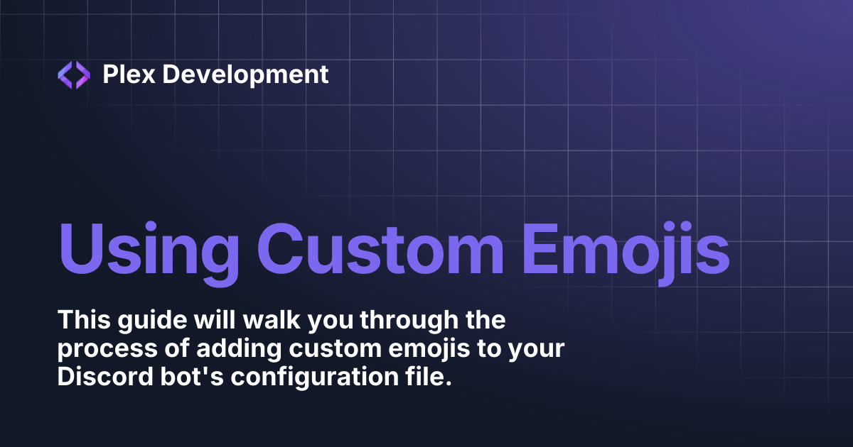 Using custom emojis plex development
